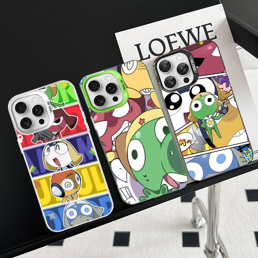 Keroro Frog Cool Gunsou Sergeant Phone Case For IPhone 17 16 15 14 13 12 11 Pro MAX Matte Shockproof Back Anti Fall Matte Cover