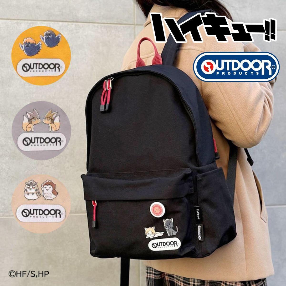 Haikyuu OUTDOOR PRODUCTS ODHQ04 Рюкзак 18,8 л Сумка Школа Карасуно Некома Инаридзаки Академия Фукуродани Косметичка Аниме-коллаборация Weekly Shonen
