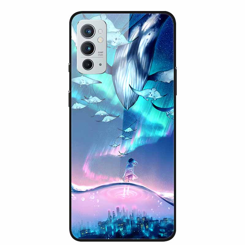 Tempered Glass Cover For Oneplus 9RT Case 1+ 9RT Hard Back Cover for Oneplus 9RT 5G Case Coque Bumper Funda OnePlus 9 1+9RT