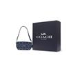 Coach Brook Flap 24 Printed Micro Logo Chain Shoulder Bag Women Shoulder Bag Blue CAT60-LHRHY