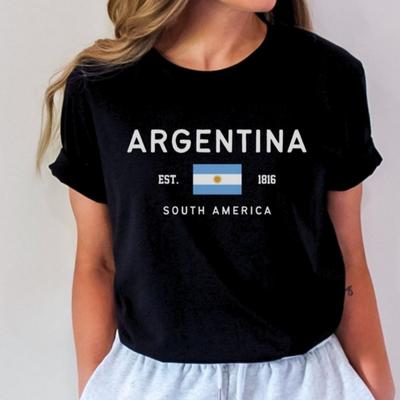Argentina Shirt Argentinian Flag Women Tshirt Summer Unisex Graphic T Shirts Aesthetic Clothes Vintage Fashion Cotton T Shirt