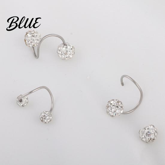 Sturdy Earring 1Pc Piercing Faux Crystal Tragus Studs