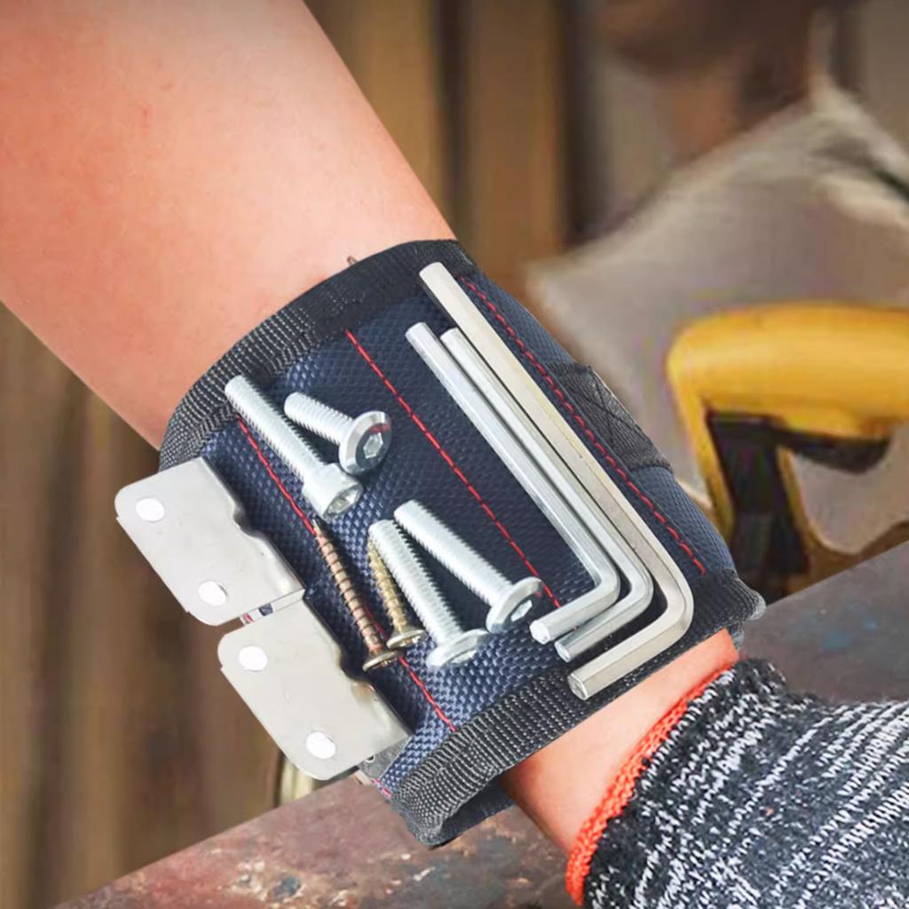 Portable Magnetic Wristband, Strong Magnetic Sucting Wrist Bag for Screw Wrenches Small Accessories