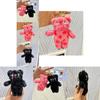 Cute Adorable Black And Rose Red Cat Plush Toy Keychain Pendant For Bags And Accessories
