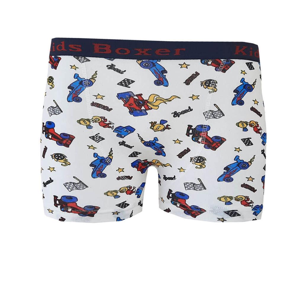 Bokserki chłopięce z masą perłową 12 z kolorowym nadrukiem