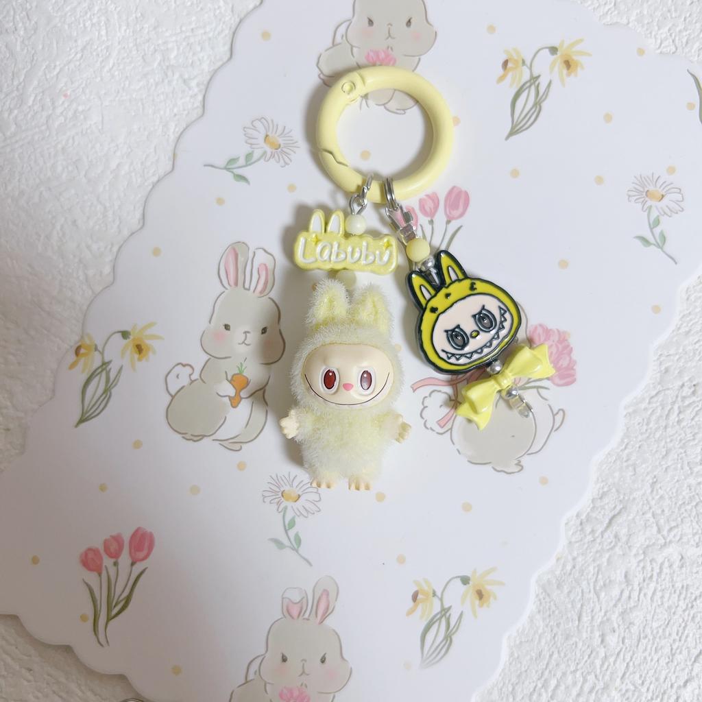 Doll Vinyl Sitting Cute Baby Mobile Phone Pendant Keychain Handmade DIY Car Pendant