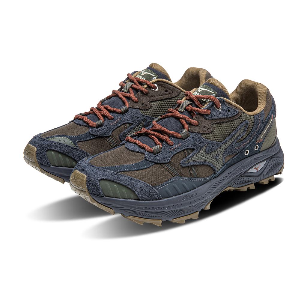Mizuno Racer Adv Outdoor Protiskluzové Odolné Ležérní Pohodlné Nízké Běžecké Boty Unisex Tenisky Břidlicově Černá Hnědá D1GH241212