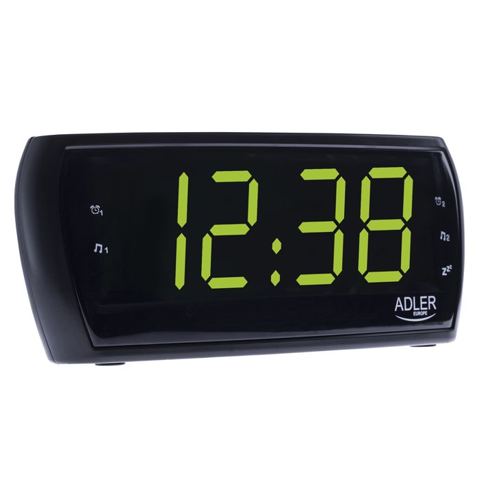 Adler AD 1121, Horloge, Analogique et numérique, AM,FM, Auto tuning, LED, Vert