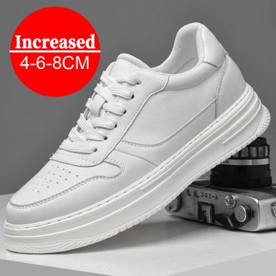 Asansör Spor Ayakkabı Erkek Asansörlü Ayakkabı Yükseklik Artışı İç Taban 8cm Daha Uzun Ayakkabılar Erkek Boş Zaman Moda Rahat Nefes Alabilir Spor Ayakkabı