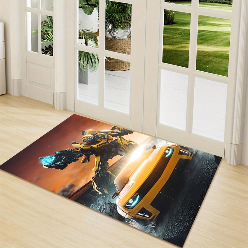 1Pc Transformers Optimus Prime Statue Carpet Rug Customizable Soft Washable Antislip Home Living Room Sofa Mats Personalized Rug 091782
