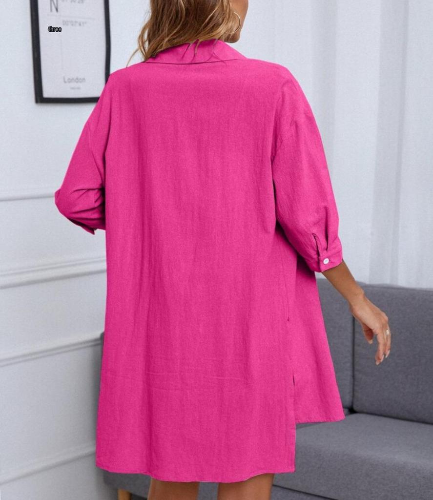 Spring Collection: Women's Solid Color Fashion Two-Piece Set - Single-Breasted Shirt & Casual Comfort Fit