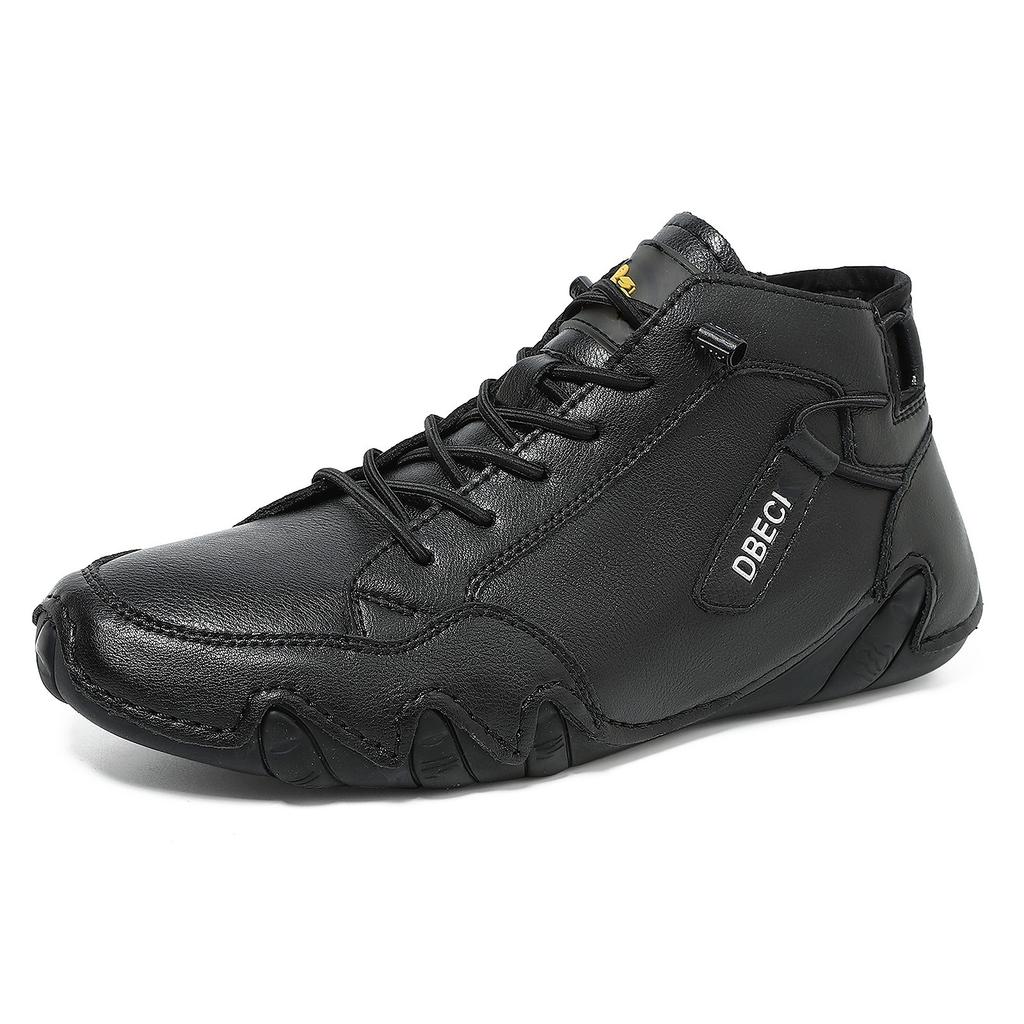 Popular Spring and Autumn Men's Casual Shoes Short Boots Outdoor Casual Men's Boots Trend Top Leather Large Size Men's Shoes