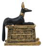 Ebros Gift Ebros Egyptian God Hieroglyph Anubis Dog Egyptian Miniature Cartouche Box Black and Gold Finish Gods and Goddesses Ancient Legendary Deity