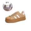 Leather shell head women's autumn new platform white shoes casual heightening women's shoes versatile board shoes