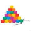 And Sorting Cubes, Math Toy for Early Learning, Versatile, Colorful Square Wooden Blocks Puzzles