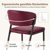 Dining Chair Set of 2 Modern Upholstered with Metal Frame, Ergonomic Backrest, Faux Leather Chair for Dining Room Living Room Kitchen - Chair Only