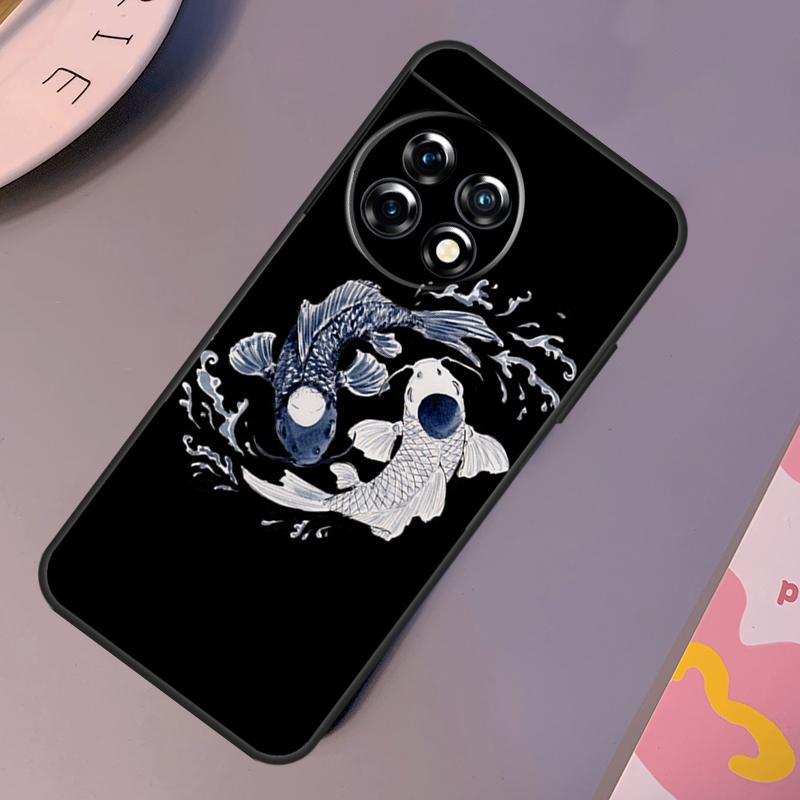 Koi Fish Yin Yang Case For OnePlus 12R 10T 10R 9RT 9 10 Pro OnePlus 12 11 Nord 3 2T CE 2 Lite N20 N10 Cover