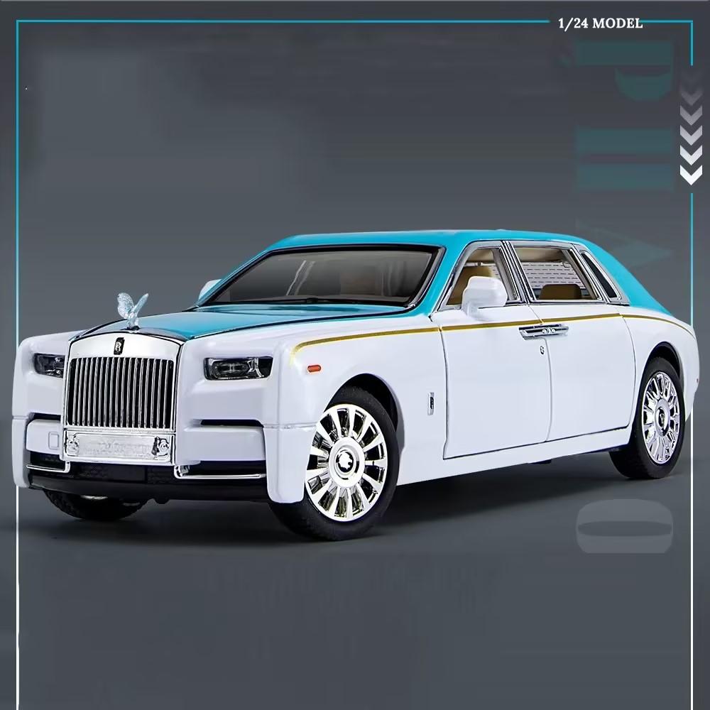 1/24 Rolls Royce Phantom Diecast Speelgoedauto Model Gesimuleerd Pull Back Limousine Zinklegering Metaal Speelgoedauto Voor Kinderen Cadeaus Collectie