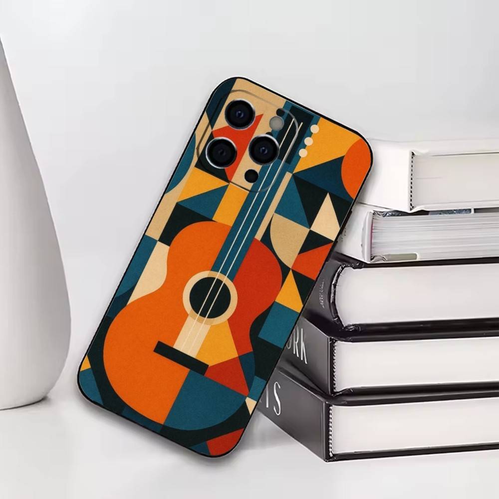 

Abstract Geometric Art Phone Case For iPhone17,16,15,14,13,12,11 Plus,Pro Soft Silicone Black Cover iPhone12