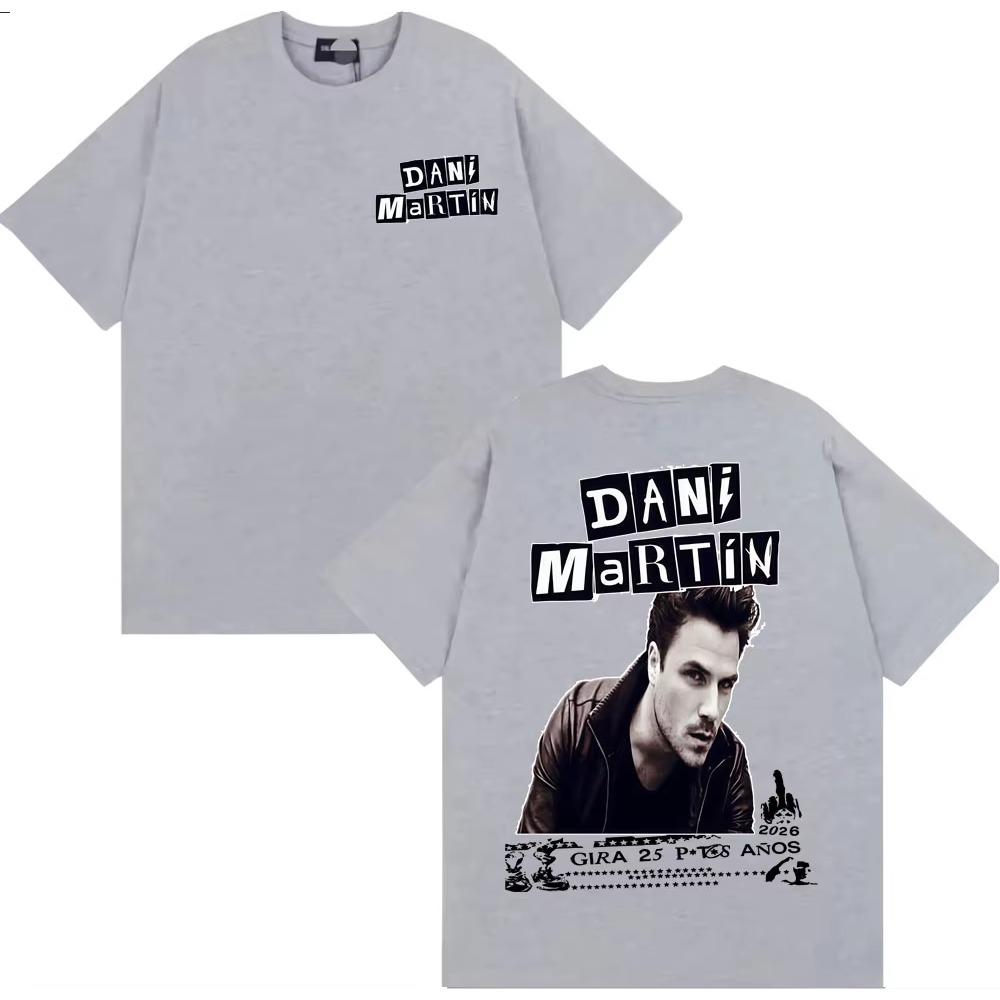 Dani Martin Gira 25 Ptos Años 2026 Tour Tričko Pánské Harajuku Vintage Krátký Rukáv Tričko Oversized Volné Dámské Bavlněné Tričko