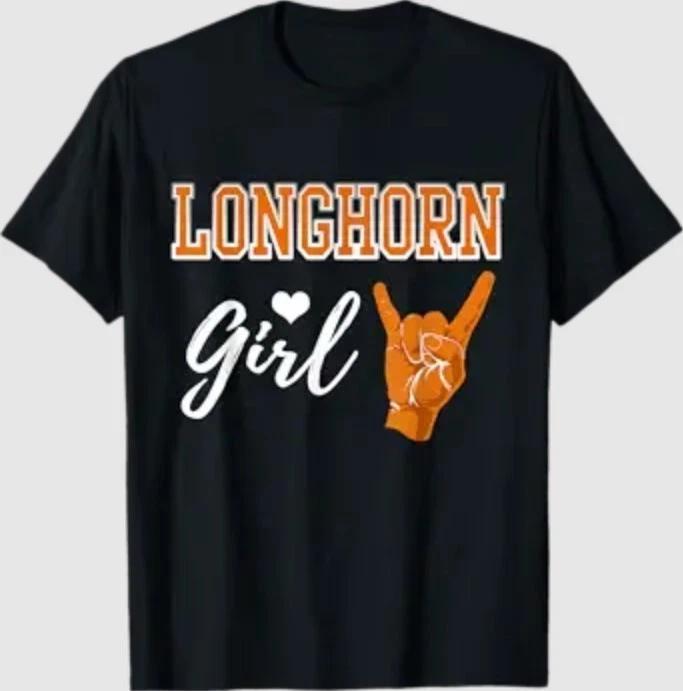 Футболка с изображением девушки-коровы Longhorn, сувенир, подарок 4XL