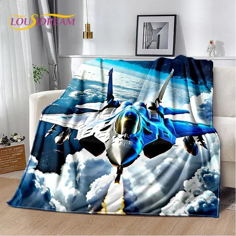 29 Style Space Spitfire Aircraft  Air Force Jet Fighter Cartoon Blanket,Soft Throw Blanket for Home Bedroom Bed Sofa Cover Child