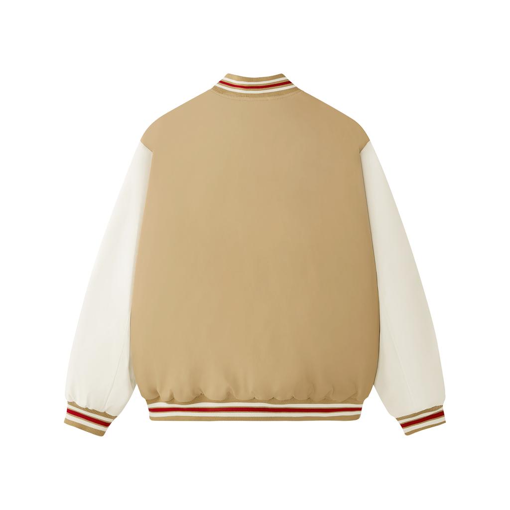 Skechers New Year Collection Sports Lifestyle Collection Baseball Jacket Unisex Beige Umber L125U042-00VC