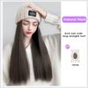 Fisherman's Wig Cap Høytemperatur Syntetisk Langt rett hår Mote Høst Vinter Hårforlengelse