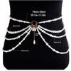 Golden Multilayer Body Chain Y2K Beadeds Body Chain Fashion Pearl Waist Chain  Character Playing