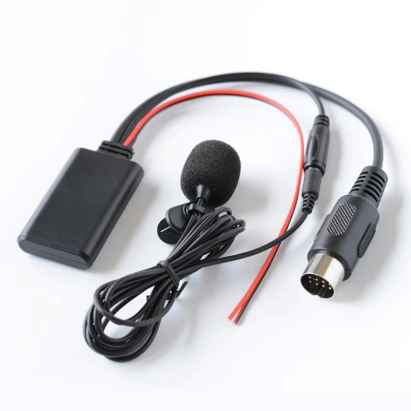 13-pin cd host Bluetooth Adapter Audio Music AUX Cable+Microphone For KENWOOD KRC-553 CA-C2AX KCA-iP500 CA-C1AX