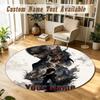 Resident Evil Personalized Round Rug Support Custom Name, Soft Home Decor Mat