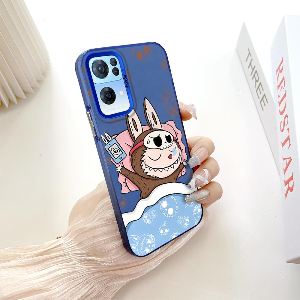 Painted Pattern Colorful Sliver Double Sided Hard Shell Shockproof Anti-fall Phone Casing for OnePlus OPPO Reno Realme