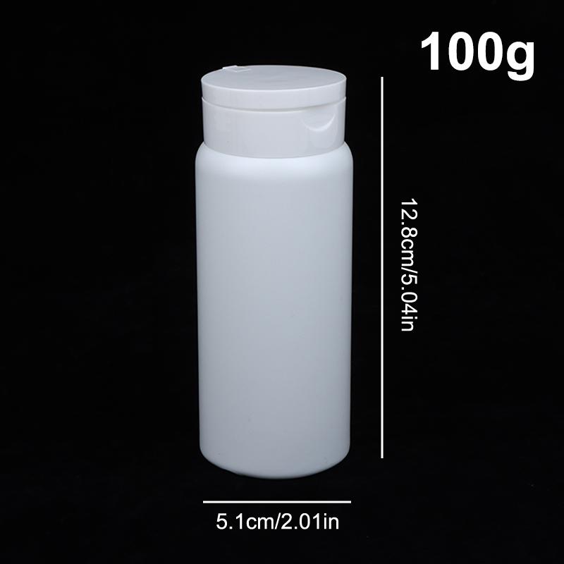 1 Pcs 30G 50G 100G White Talcum Powder Bottle Refillable Cosmetic Powder Dispenser Plastic Powder Container Empty Pots Bottles