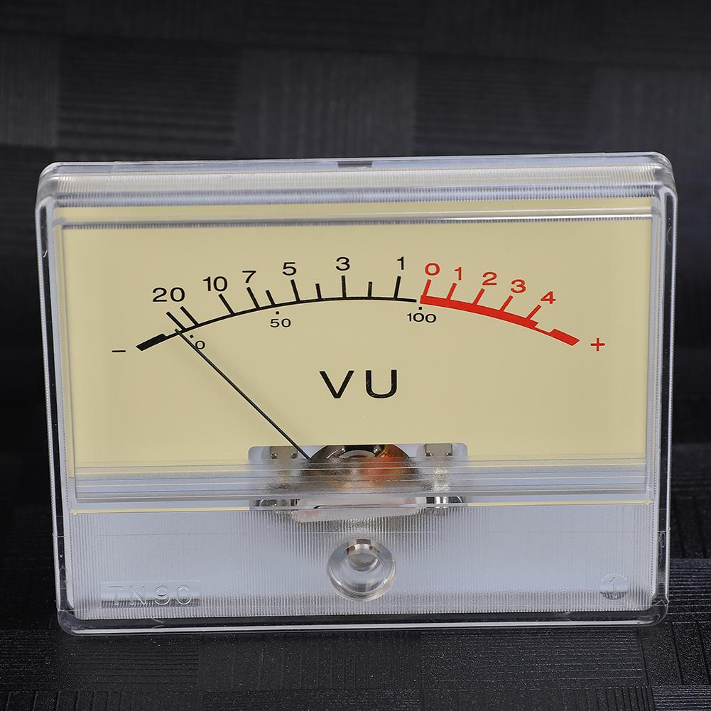 T‑90 High Accuracy DB Amplifier Level VU Meter Header with Light Bulb Audio Device Accessory ABS