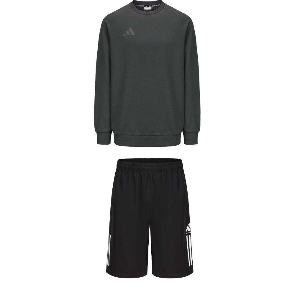 

Adidas Pullover Round Neck Long Sleeve Sweatshirt Fashion Tie Simple Shorts Casual Sports Set Men Sports Set ACLLSPS3CS-GFC+S21ATMSH1T-BW 3XL