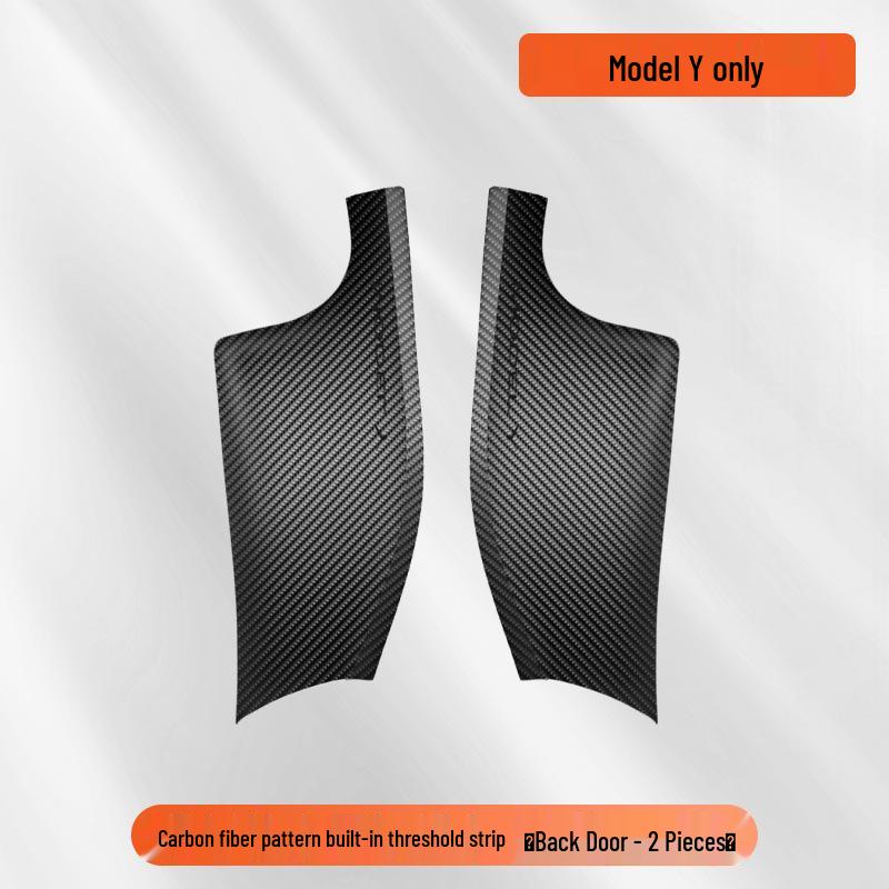 Tesla Model Y Carbon Fiber Rear Door Sill Protectors