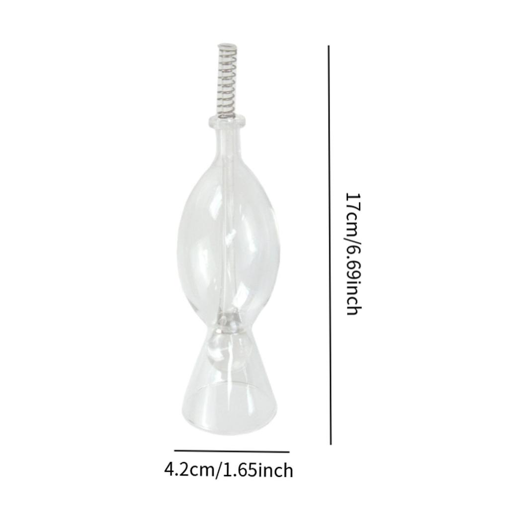 Glass Aquarium Feeder Transparent Fish Food Dispenser Easy Cleaning Device for Freshwater and Saltwater Tank Feeding