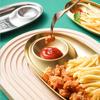 Oval 304 Stainless Steel Divided Snack and Sushi Plate for Hotel or Restaurant Use