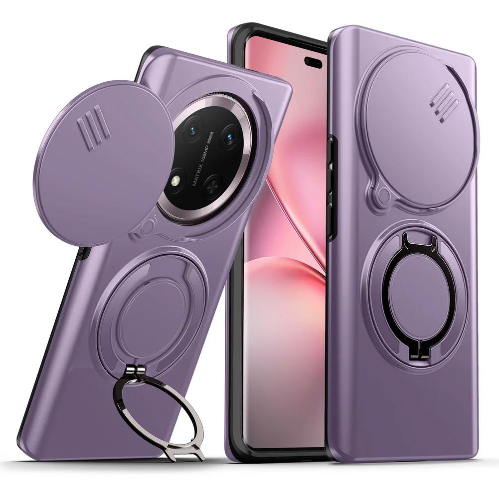 Adjustable Magnetic Stand Holder Case for Honor Magic 8 Lite 7 6 Lite Honor X9D X9C X9B X9A Dual Layer Full Protective Cover