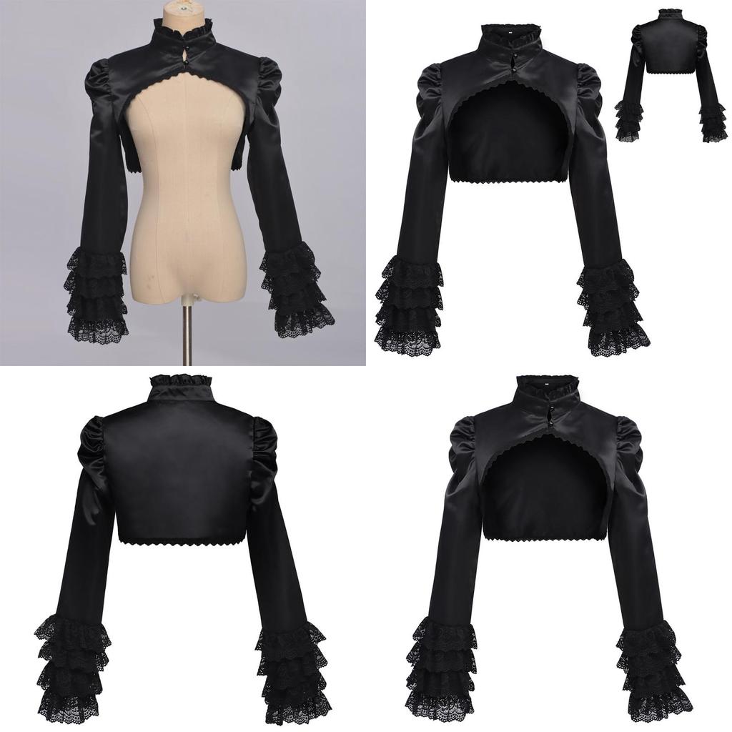 Lolita Gothic Cosplay Shawl With Polyester Fabric For Cosplay Events And Stage Shows