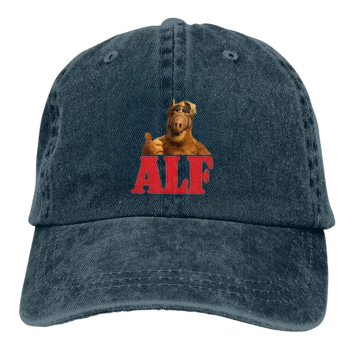 Pure Color Cowboy Hats Alien Life Form Women s Hat Sun Visor Baseball Caps ALF The Animated Series Peaked Trucker Dad Hat Adjustable белый