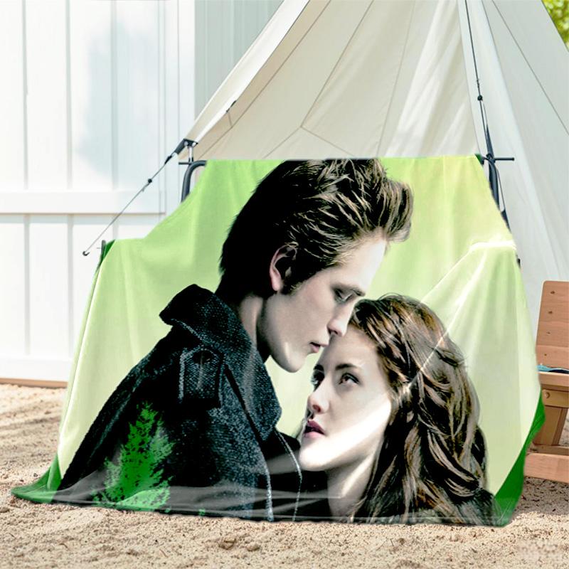 1pc The movie, Twilight pattern blanket, all season lightweight home office outdoor nap multifunctional blanket