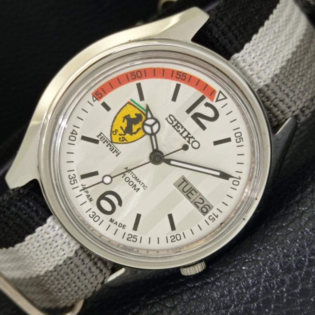 

SEIKO VINTAGE AUTOMATIC 7009A JAPAN MENS FERRARI DIAL WATCH a700514-5 R203-a700514