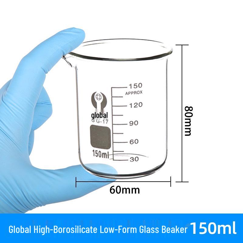 Borosilicate Glass Measuring Beaker Set: 50ml, 100ml, 250ml, 500ml
