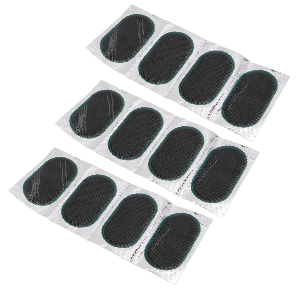12pcs/set Rubber Bicycle Tire Patch Oval Mountain Bike Inner Tube Patch for Puncture Repairing