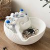Santorini Inspired Desk Organizer Santorinistyle Catchall Bowl, Catch All Tray Organizer, Greek Island Desktop Decor, Shell Elegant Ring And Bracelet