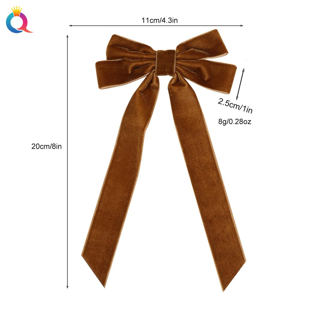 Trendy Velvet Bow Ribbon Hairpins Women Children Girls Hair Clips Pin Barrettes Accessories Hairclip Headdress Headwear Ornament