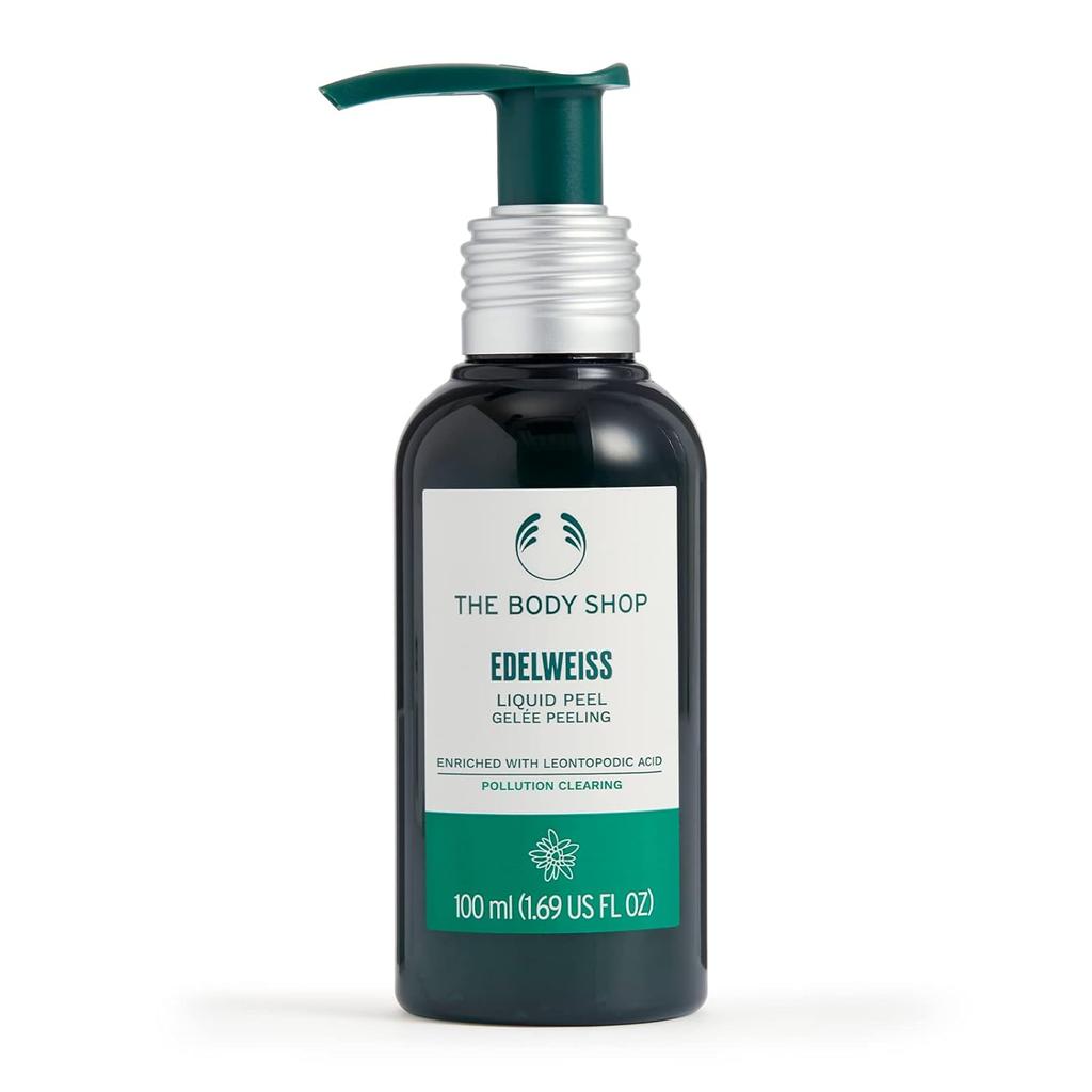 The Body Shop Edelweiss Liquid Peel 100 ml Gentle Exfoliating Gel For Dull Skin Glow Smooth Luminous Finish Care