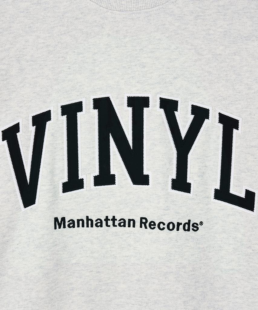 Maenhatanlekojeu Mr Vinyl Logo Crew Neck - Oatmeal