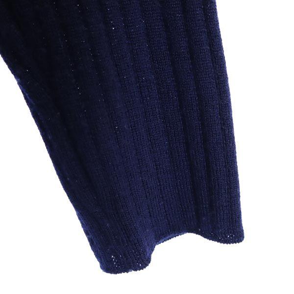 Mackintosh Wolle Langarm V-Ausschnitt langer Strickcardigan 38 Marineblau Damen Gebraucht